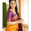 Traditional Wedding Function Orange Saree