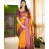 Traditional Wedding Function Orange Saree