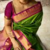 Formal Green Saree with Designer Border