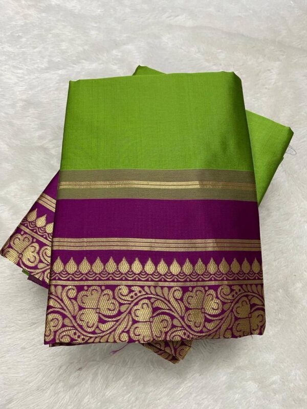Formal Green Saree with Designer Border