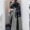 Wedding Party Silk Black Saree