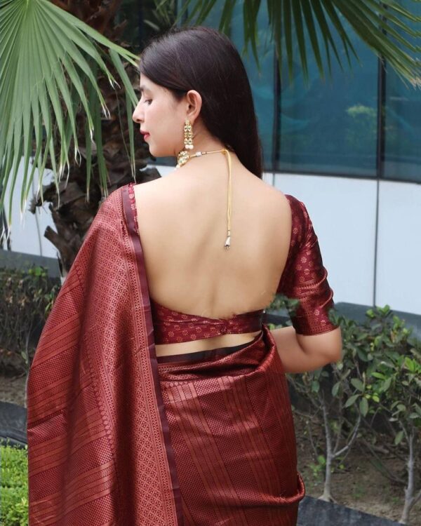 Banarasi Wedding Maroon Saree