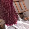 Maroon Saree with Silver Border