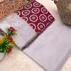 Maroon Saree with Silver Border