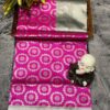 Banarasi Pink Saree with Silver Border