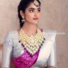 Banarasi Pink Saree With Silver Border