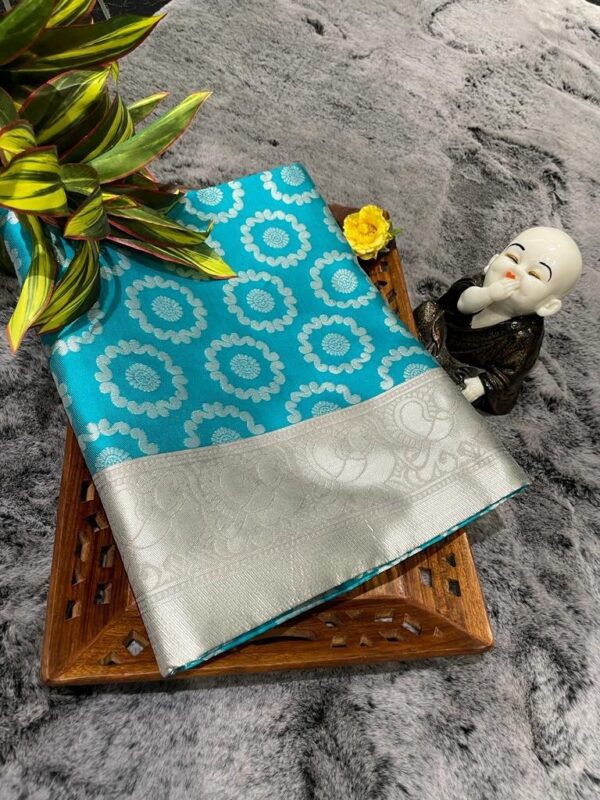 Wedding Party Sky Blue Saree