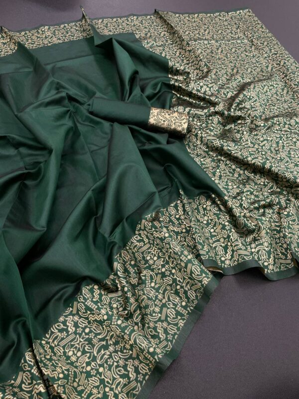 Wedding Silk Border Green Saree