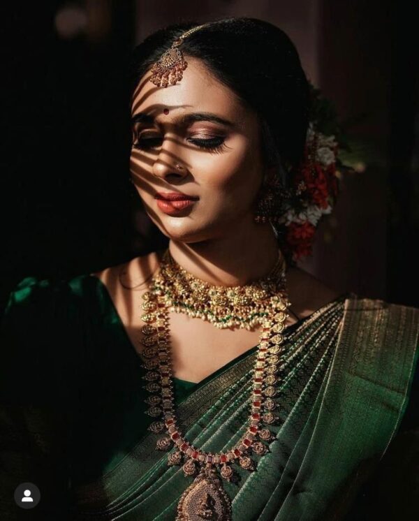 Bridal Wedding Function Green Saree