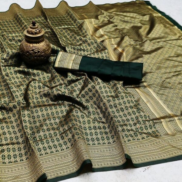 Bridal Wedding Function Green Saree