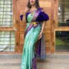 Stylish Sky Blue Saree with Blue Border