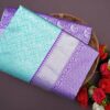 Stylish Sky Blue Saree with Blue Border