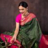 Traditional Weaving Green Saree