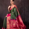 Traditional Weaving Green Saree