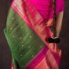 Traditional Weaving Green Saree