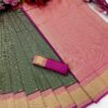 Traditional Weaving Green Saree