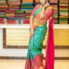 Stylish Sky Blue Saree with Pink Border
