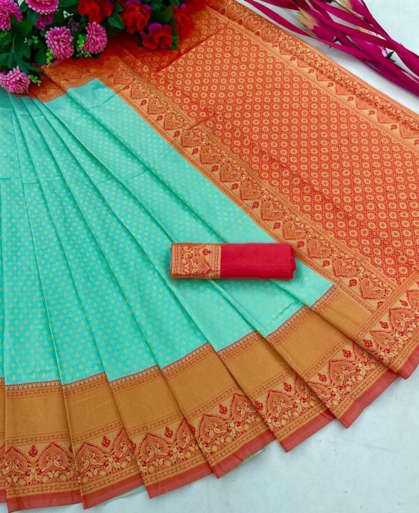 Bollywood Party Silk Sky Blue Saree