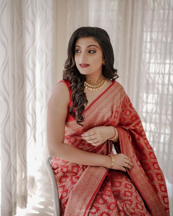 Traditional Silk Banarasi Red Saree