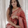Traditional Silk Banarasi Red Saree