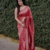 Traditional Silk Banarasi Red Saree