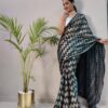 Latest Fancy Sequence Green Saree