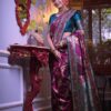 Wedding Party Silk Purple Saree