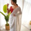 Bollywood Sequence White Saree