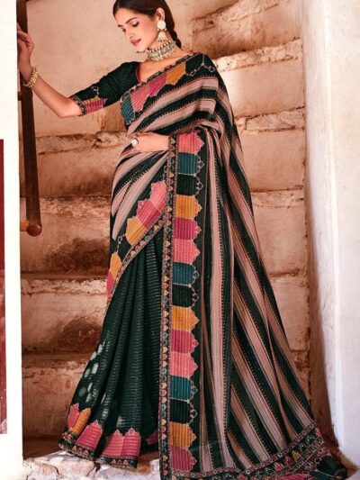 Sequence Fancy Black Saree
