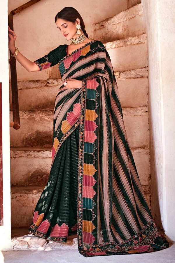 Sequence Fancy Black Saree