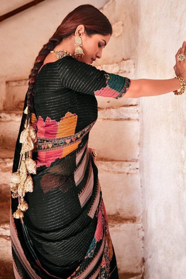 Sequence Fancy Black Saree