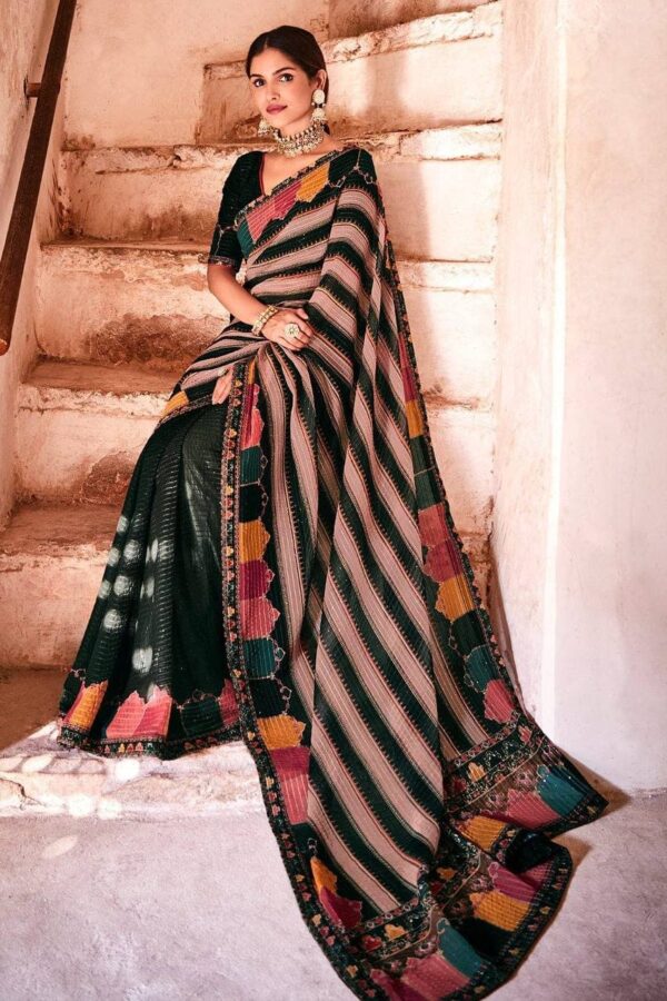 Sequence Fancy Black Saree