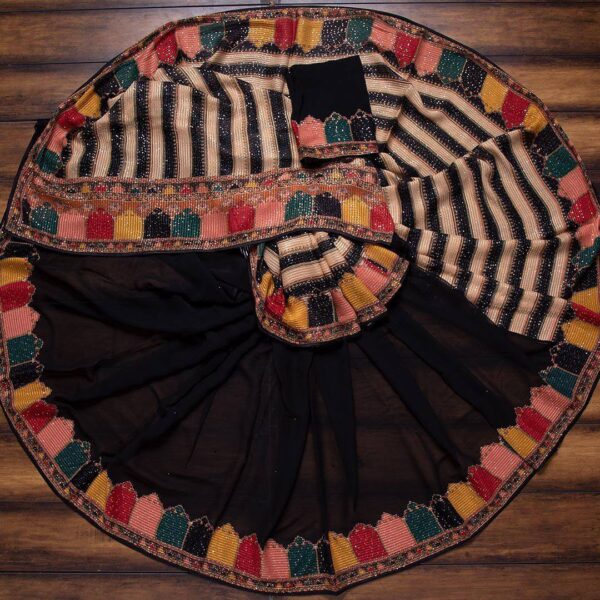 Sequence Fancy Black Saree