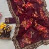 Maroon Saree