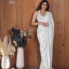 Stylish Wedding White Saree