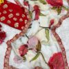 Floral Design White Saree