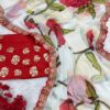 Floral Design White Saree