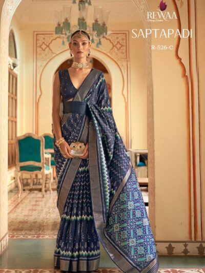 Wedding Banarasi Blue Saree