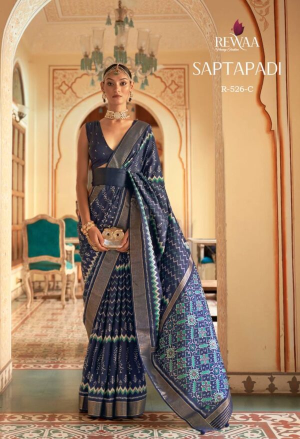 Wedding Banarasi Blue Saree