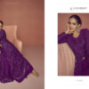 Purple Embroidery Work Suit Set