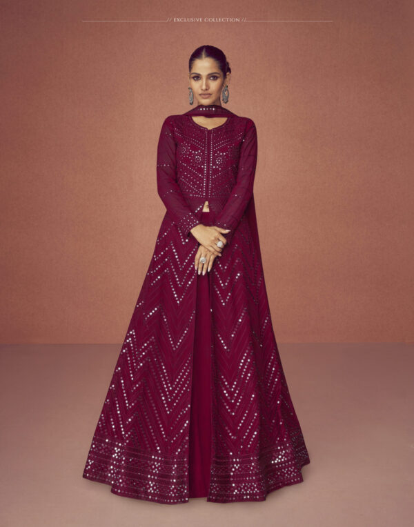 Pakistani Style Maroon Suit