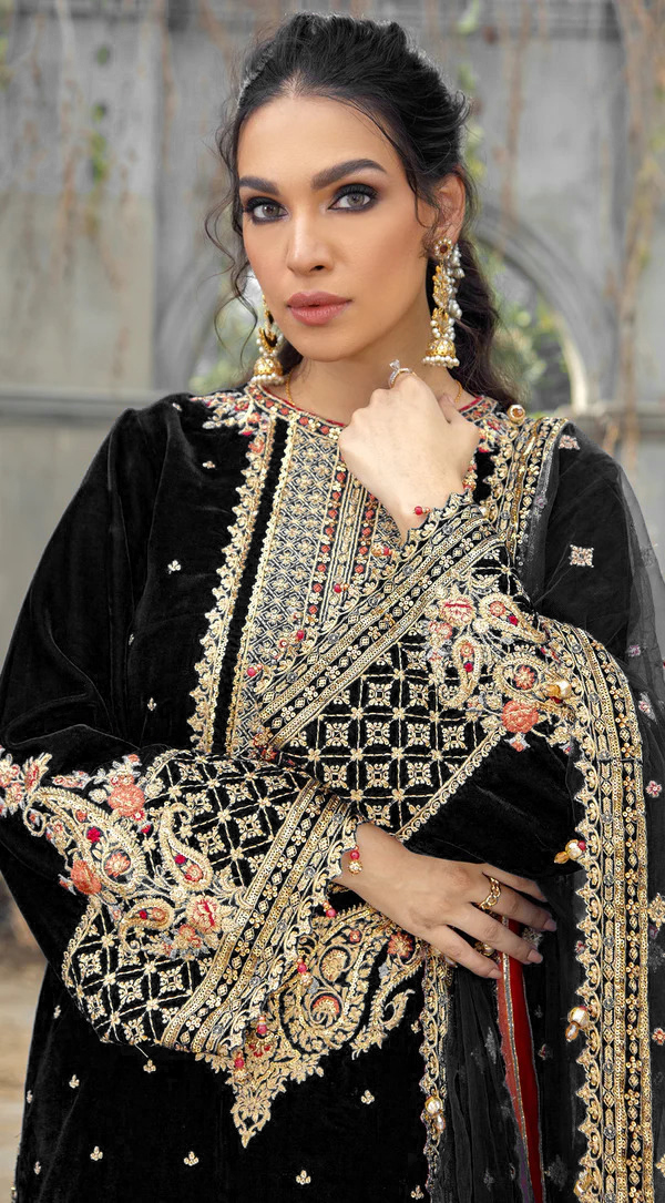 Pakistani Black Palazzo Suits