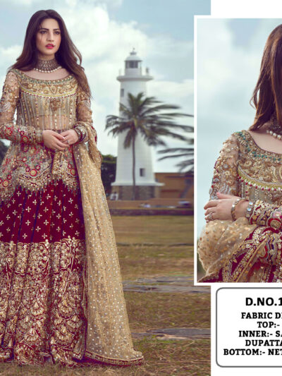 Online Red Pakistani Fashion Suit