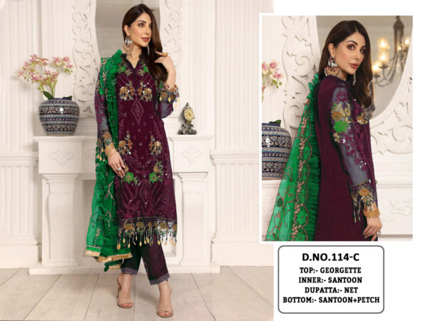 Wedding Purple Pakistani Suit