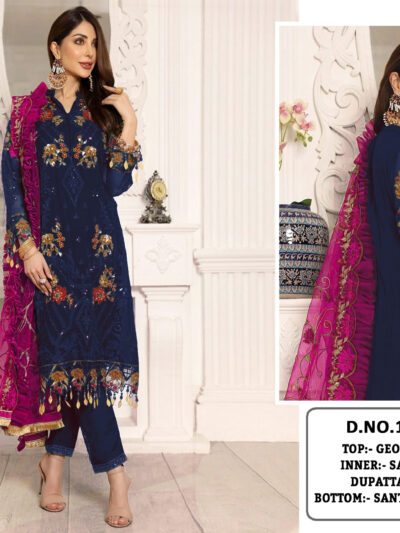 Blue Pakistani Suit with Dupatta