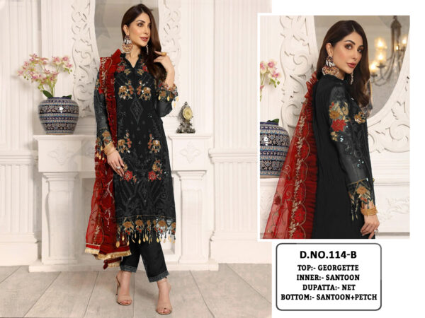 Party Wear Pakistani Suit in Black