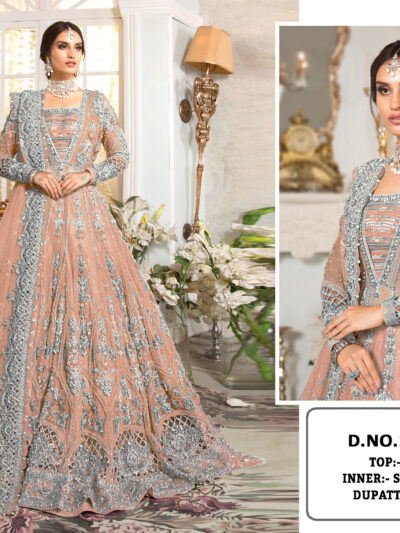 Stylish Peach Pakistani Women Wear