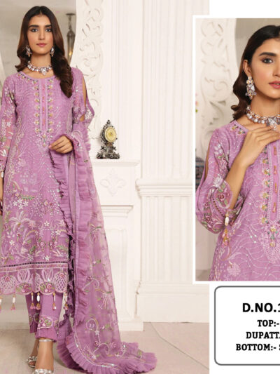 Stylish Purple Pakistani Pant Suit