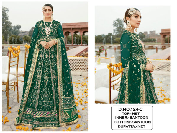 Wedding Green Pakistani Suits