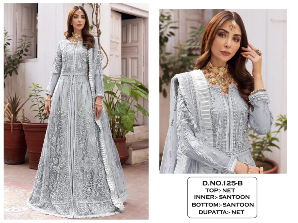 Party wear Pakistani Grey Suits